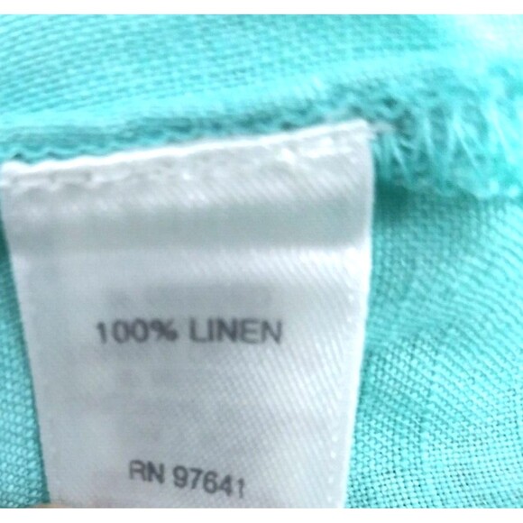 J. Jill Love Linen Shirt Womens Size SP Blue Casual Button Up Linen Blouse Top - Picture 5 of 7